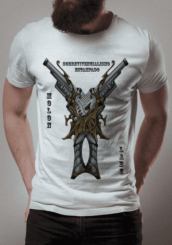 Nome do produto  Gun Molon Labe - Sobrevivencialismo estampado