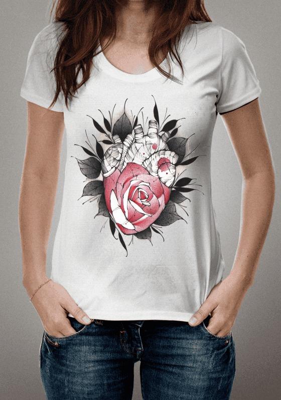 Nome do produto  HEART ROSE - SKETCH