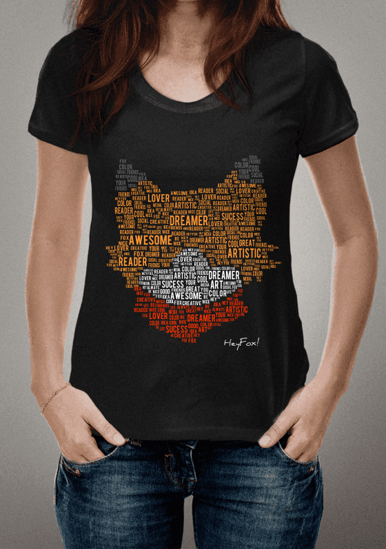 Nome do produto  Hey Fox Word Art