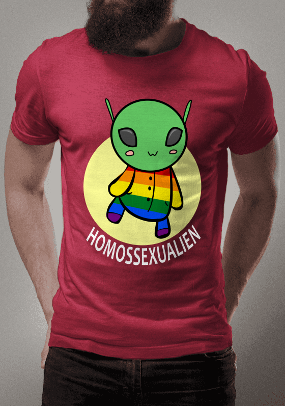 Homossexualien (texto em cor branca)