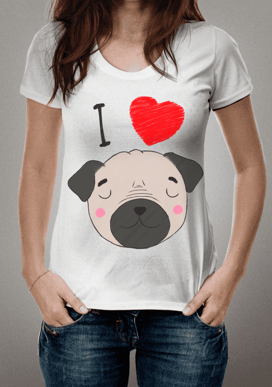 Nome do produto  I Love Pugs