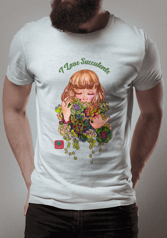 Nome do produto  I Love Succulents (Menina)