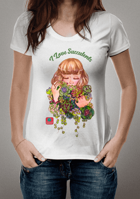 Nome do produto  I Love Succulents (Menina)