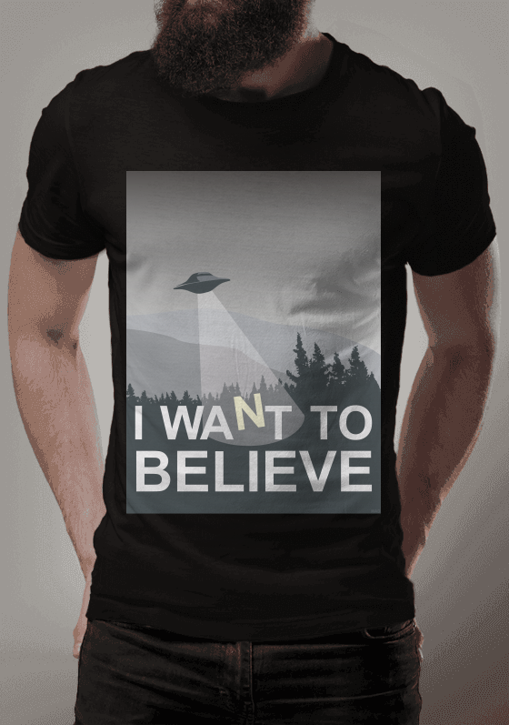 Nome do produto  I WANT TO BELIEVE