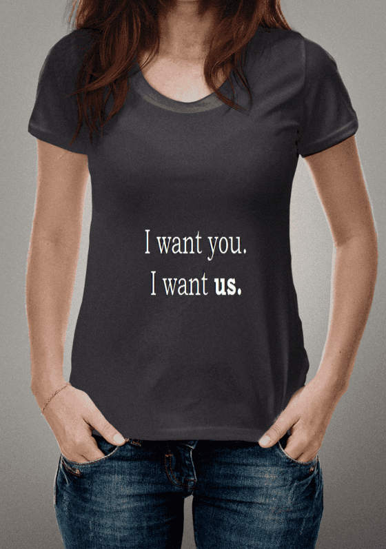 Nome do produto  i want you,i want us