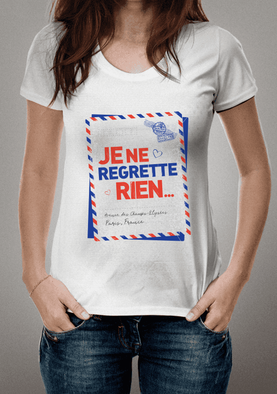 Nome do produto  Je Ne Regrette Rien - Camiseta 