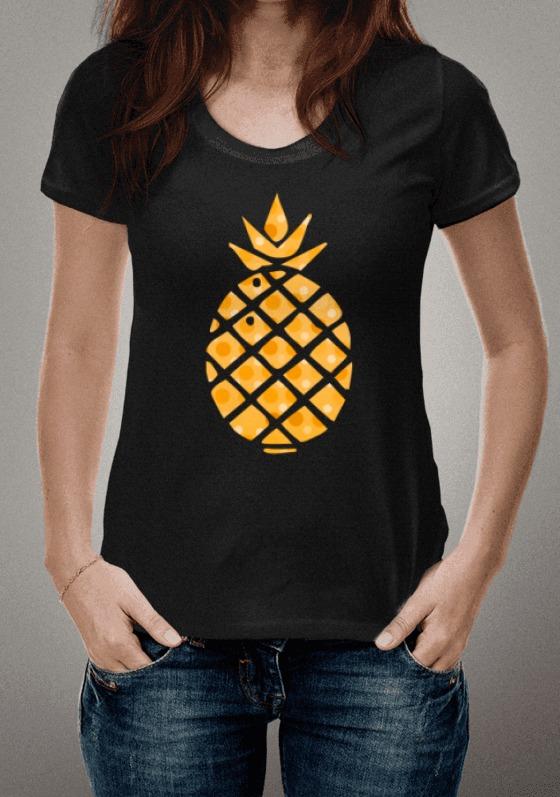 Nome do produto  JKKUCOCO Hot Estilo Abacaxi Imprimir Camisetas de Manga Curta T-shirt Das t shirt do Verão t-shirt de Algodão Tops camisetas Causais