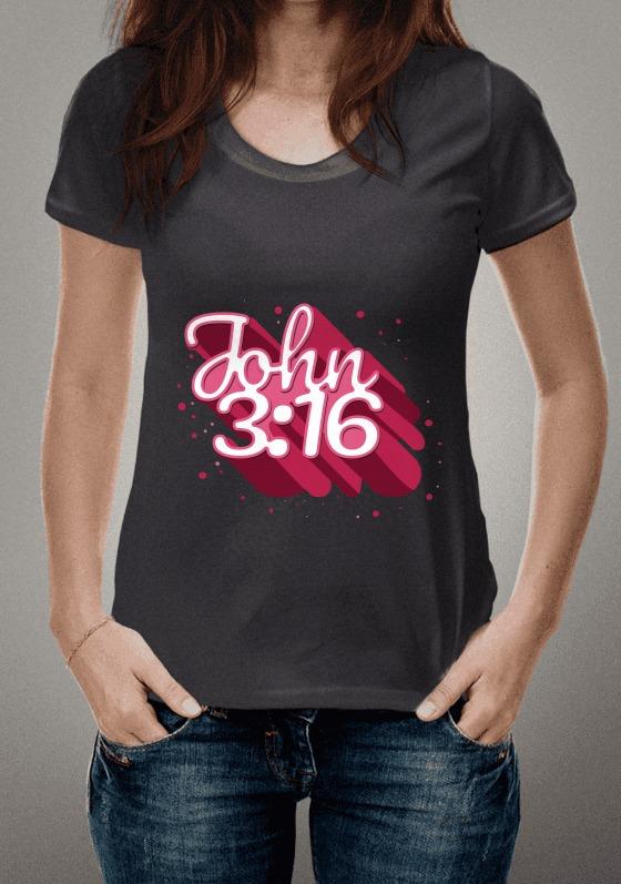 John 3: 16 pink