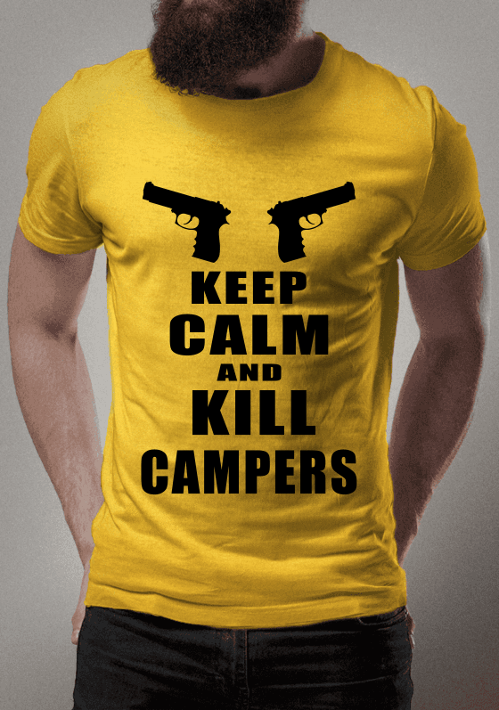 Nome do produto  Keep Calm and Kill Campers