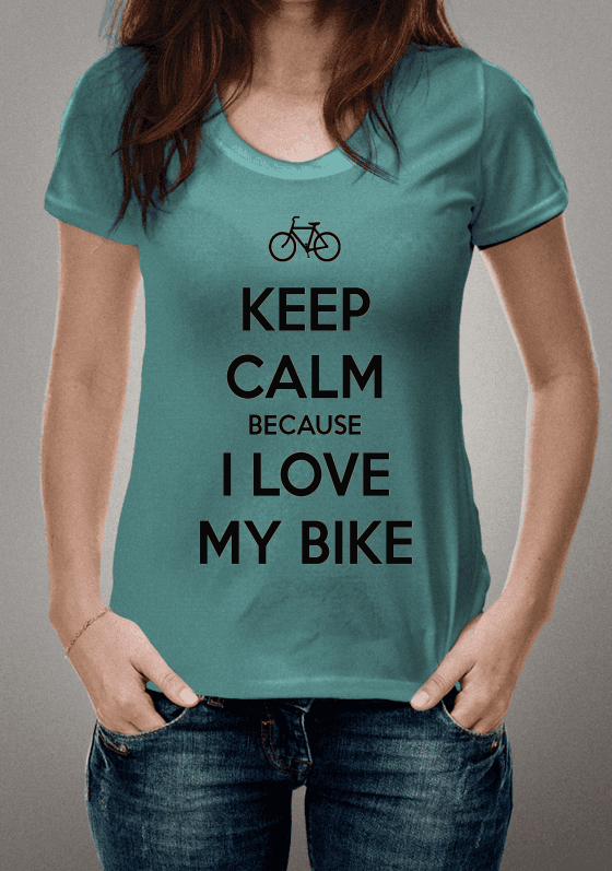 Nome do produto  Keep Calm Because I Love My Bike