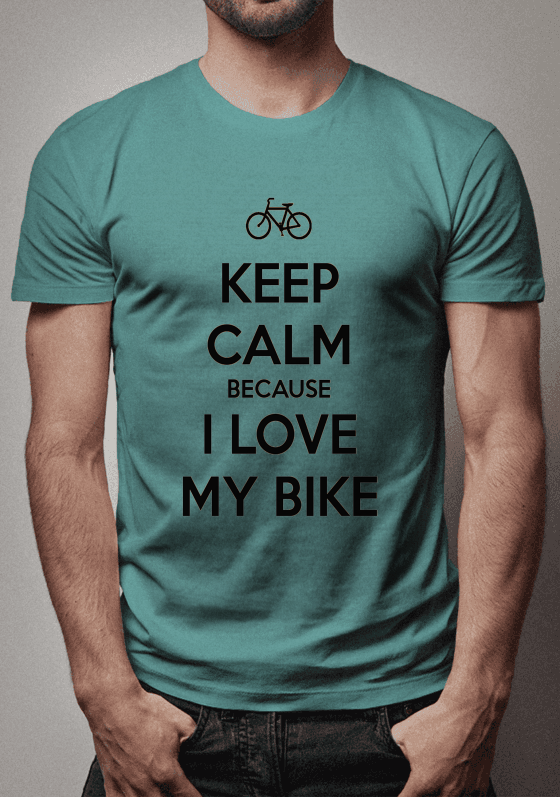 Nome do produto  Keep Calm Because I Love My Bike