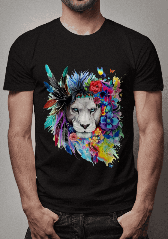 Leão de cores e flores!
