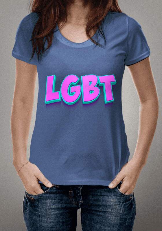 Nome do produto  LGBT camiseta Cartoon