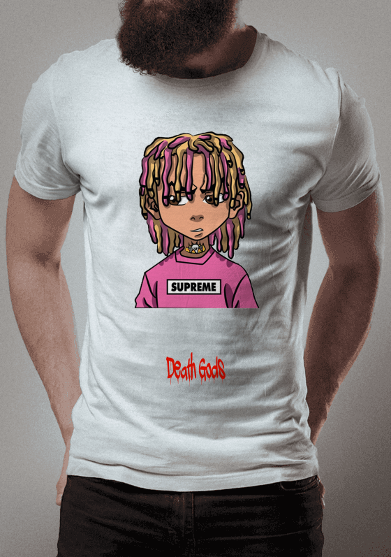 Nome do produto  Lil Pump - Camiseta estilo Hip Hop do Lil Pump da linha Death gods