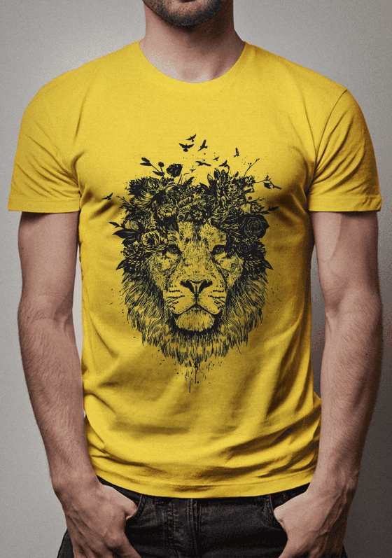 LION WITH FLOWERS