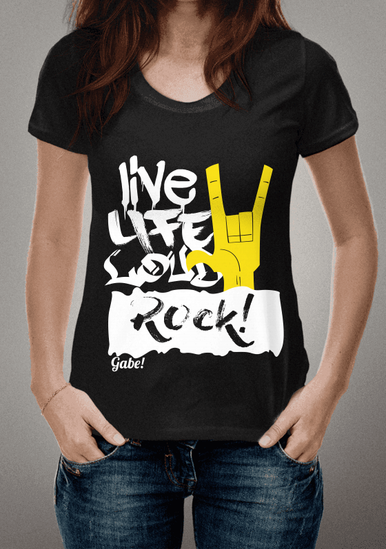 Nome do produto  Live Life Loud Rock