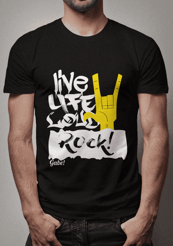 Nome do produto  Live Life Loud Rock
