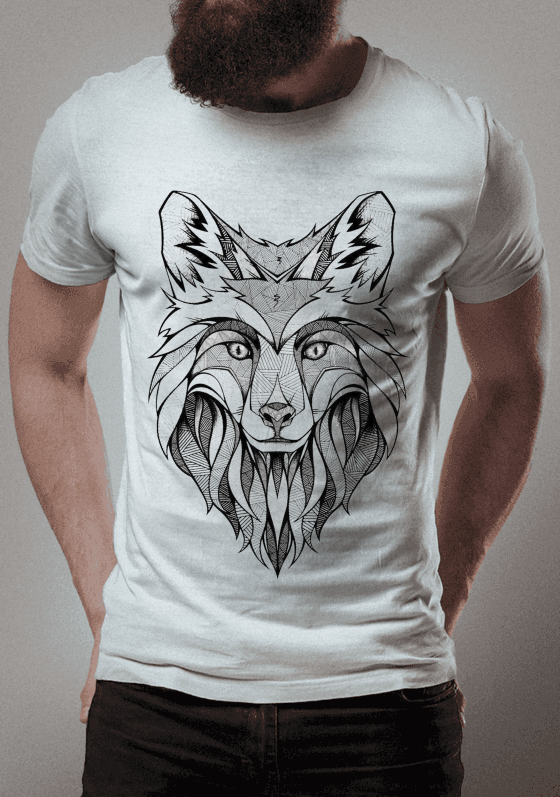 Nome do produto  Lobo Minimalista 