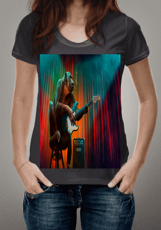 Nome do produto: Macaco Guitarrista