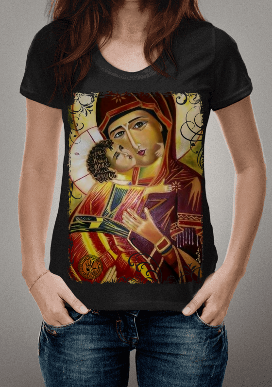 Nome do produto: Mãe da Ternura -  ícone bizantino - por: Fabiane Balbino