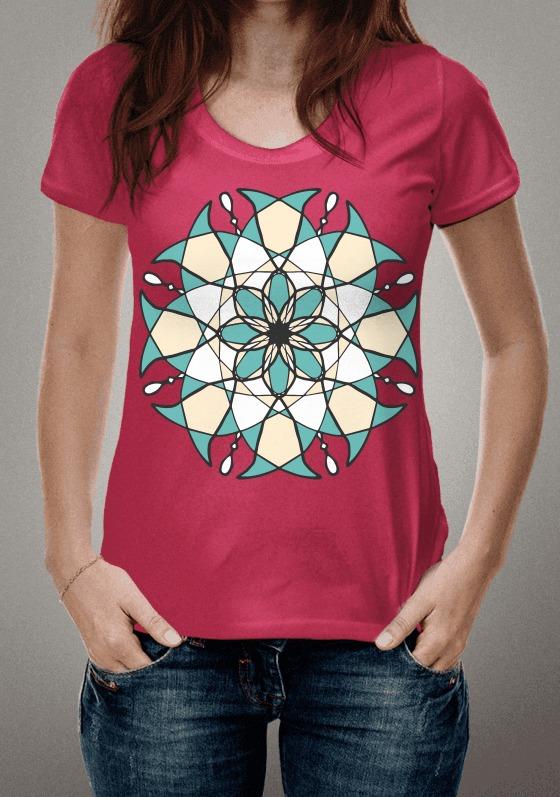 Nome do produto  Mandala azul e branco