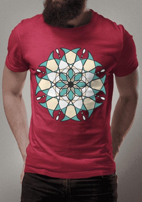 Nome do produto  Mandala azul e branco