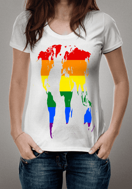 Nome do produto  MAPA MUNDO COLORIDO - ARCO IRIS - RAIN BOW