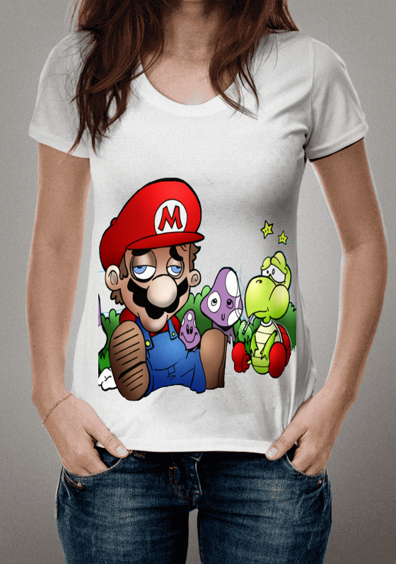 Mario e Yoshi fumando
