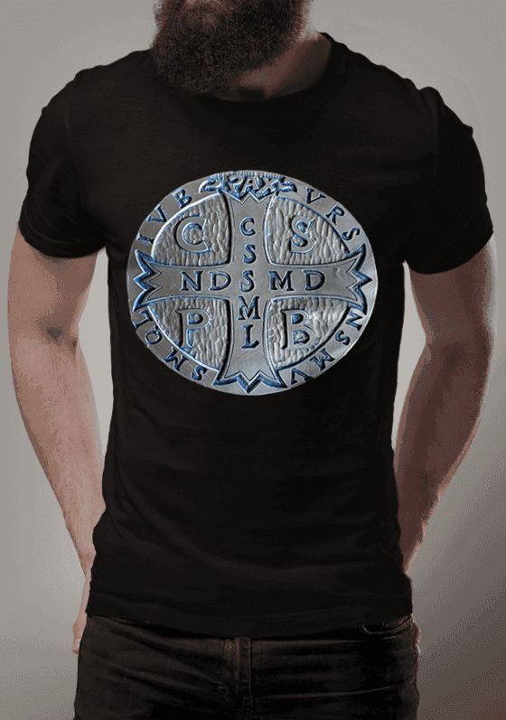 Nome do produto  Medalha de São Bento-masc black