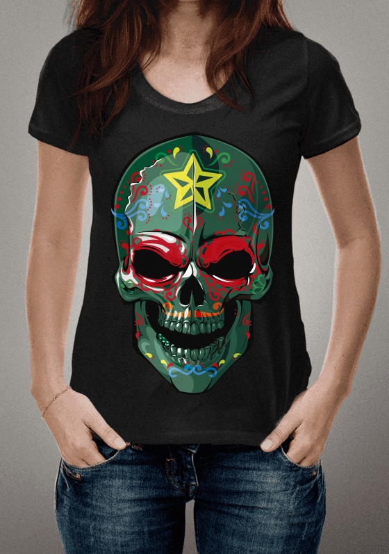 Nome do produto  MEXICAN SKULL - GREEN 2