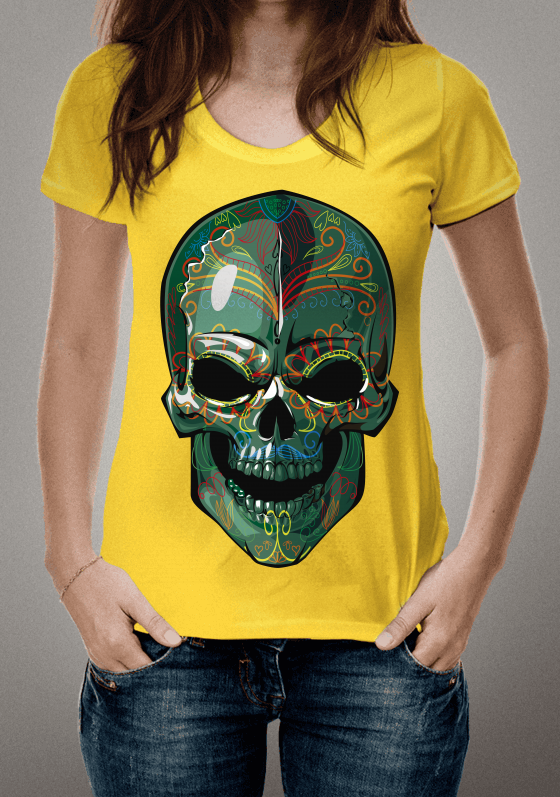 Nome do produto  MEXICAN SKULL - GREEN