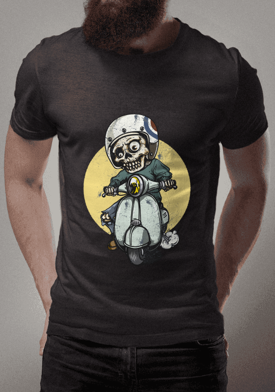 Motoqueiro Esqueleto Zombie