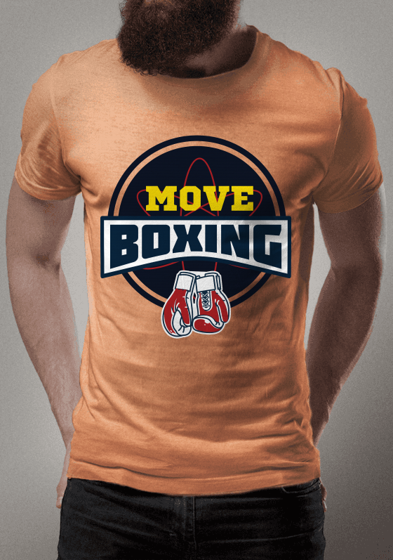 Nome do produto  Move Boxing Logo Grande Laranja Estonado