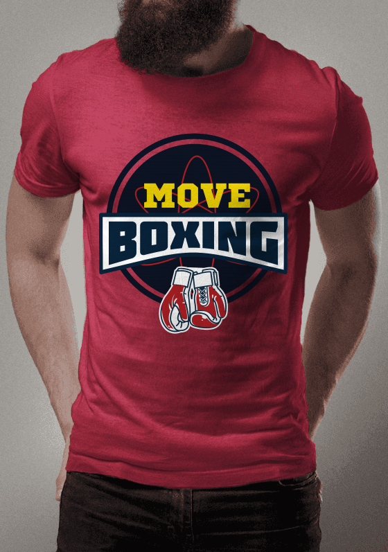 Nome do produto  Move Boxing Logo Grande Vermelho Estonado