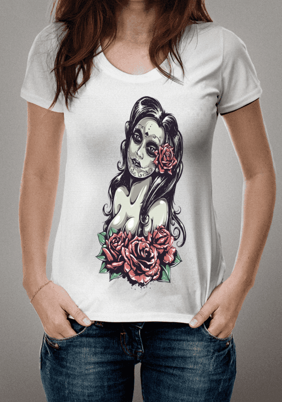 Nome do produto  Mulher com rosa