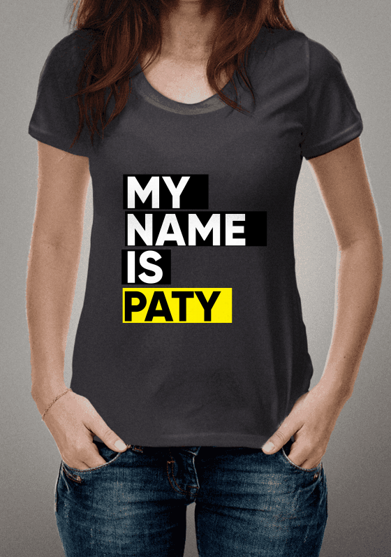 Nome do produto  MY NAME IS PATY