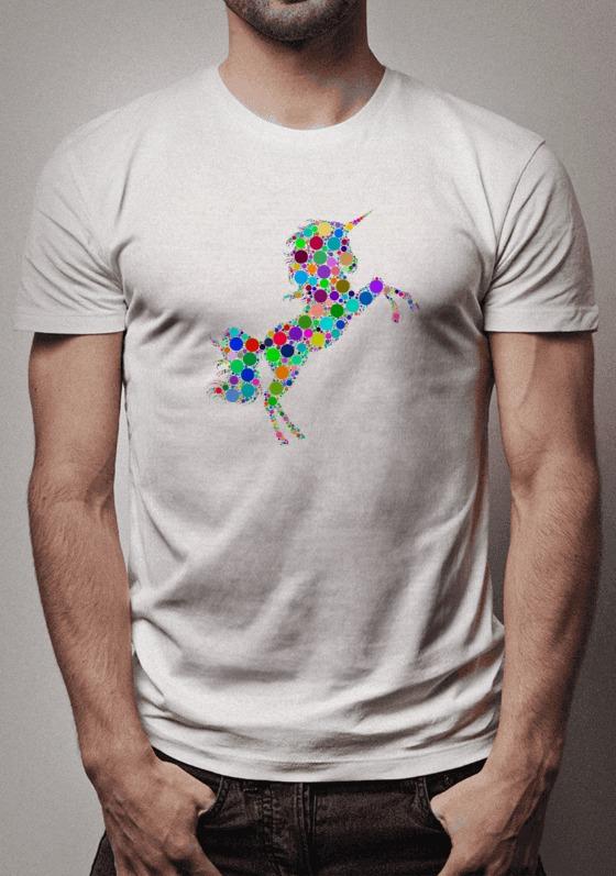 Nome do produto  NiceMix Marca Novos 2017 Mulheres e Homens Verão T-shirt Carta de Impressão Unicornio Camiseta de Algodão Branco Encabeça Unicornio Camiseta