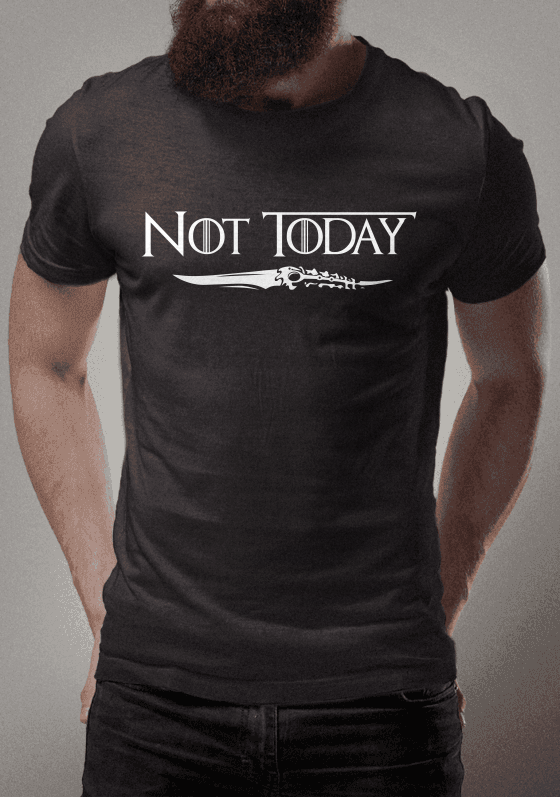 Nome do produto  Not Today Arya Stark Game of Thrones Mod 2