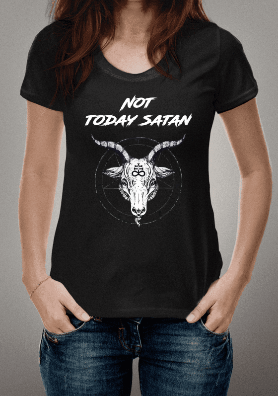 Nome do produto  Not today Satan 