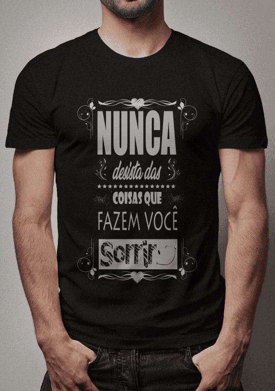 Nome do produto  Nunca Desista de Sorrir
