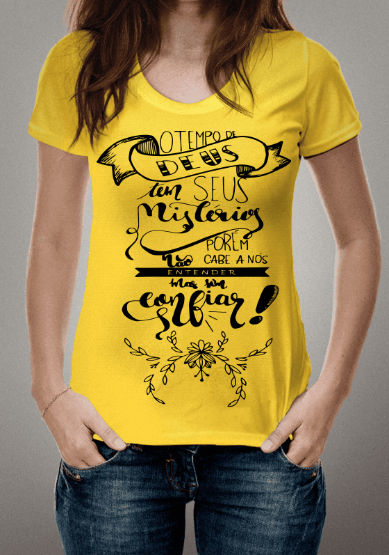 Nome do produto  O tempo de Deus tem seus mistérios, porém não cabe a nós entender, mas sim confiar.