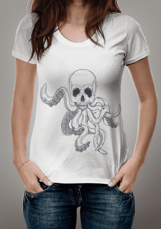 Nome do produto  Octopus Skull