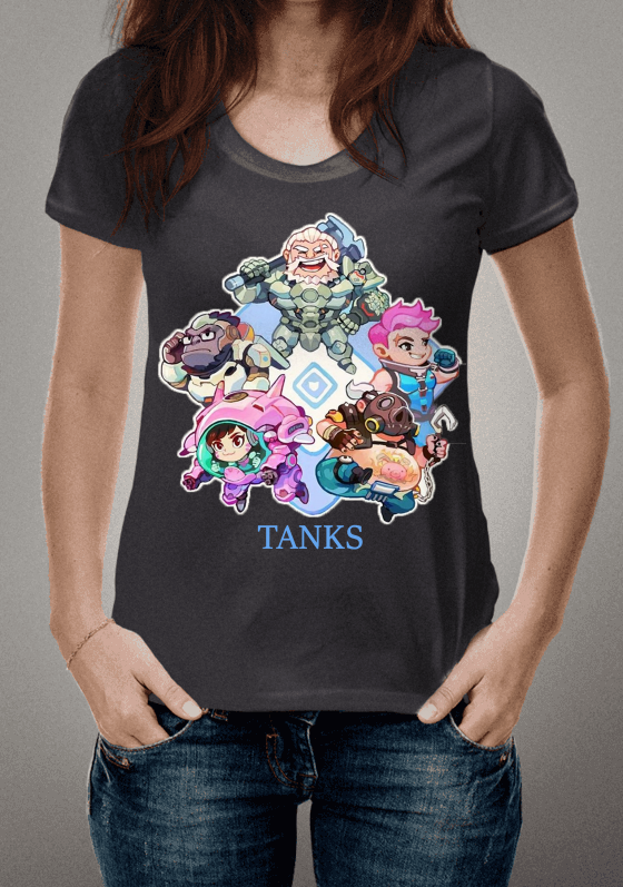 Nome do produto  Overwatch - Camiseta TANKS
