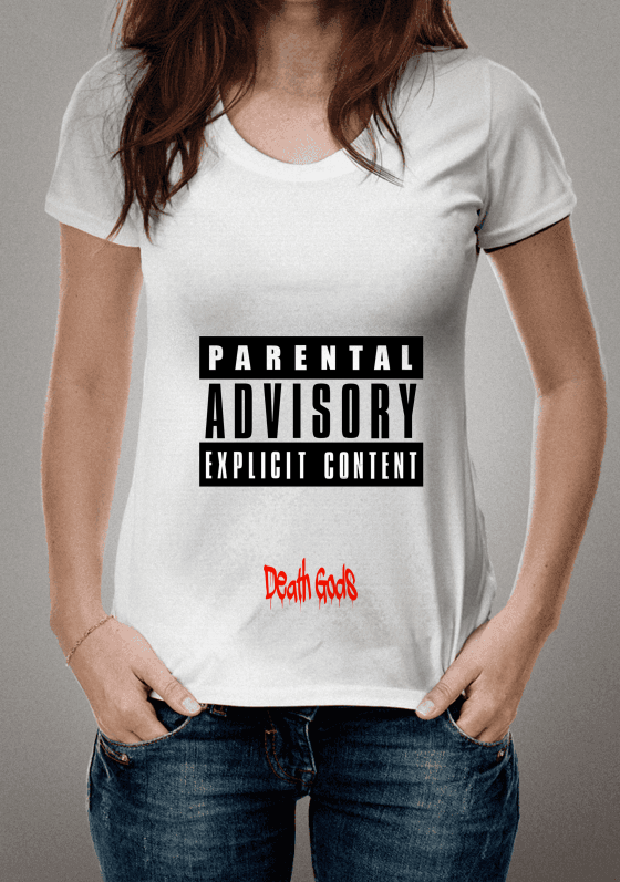 Nome do produto  Parental Advisory - Camiseta estilo Hip hop da linha Death Gods