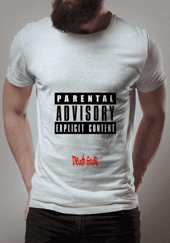 Nome do produto  Parental Advisory - Camiseta estilo Hip hop da linha Death Gods