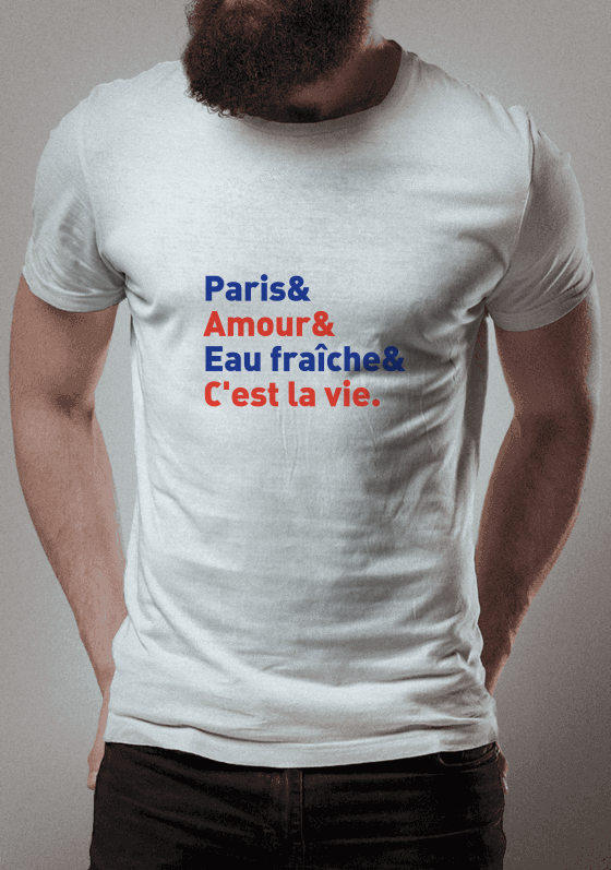 Nome do produto  Paris&Amour - Camiseta