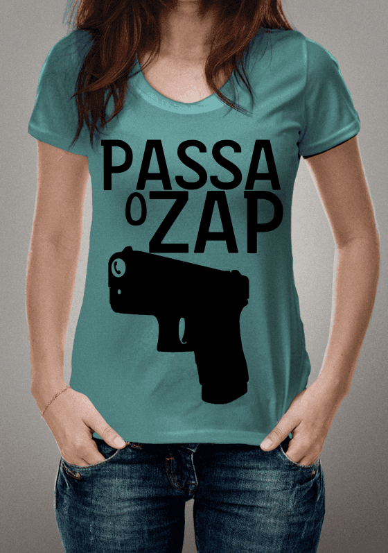Nome do produto  Passa o Zap -Estampa Preta