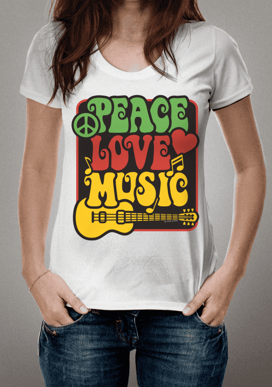 Nome do produto  Peace, Love and Music