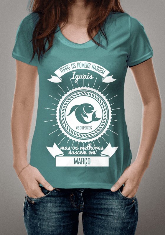 Nome do produto  Peixes Masculina Março Branca