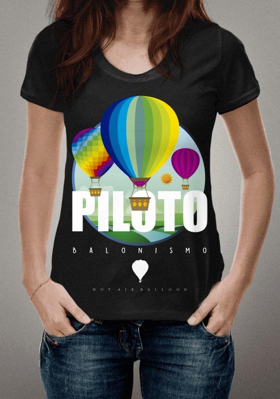 Nome do produto  Piloto Balonismo Cores Retrô e Branco